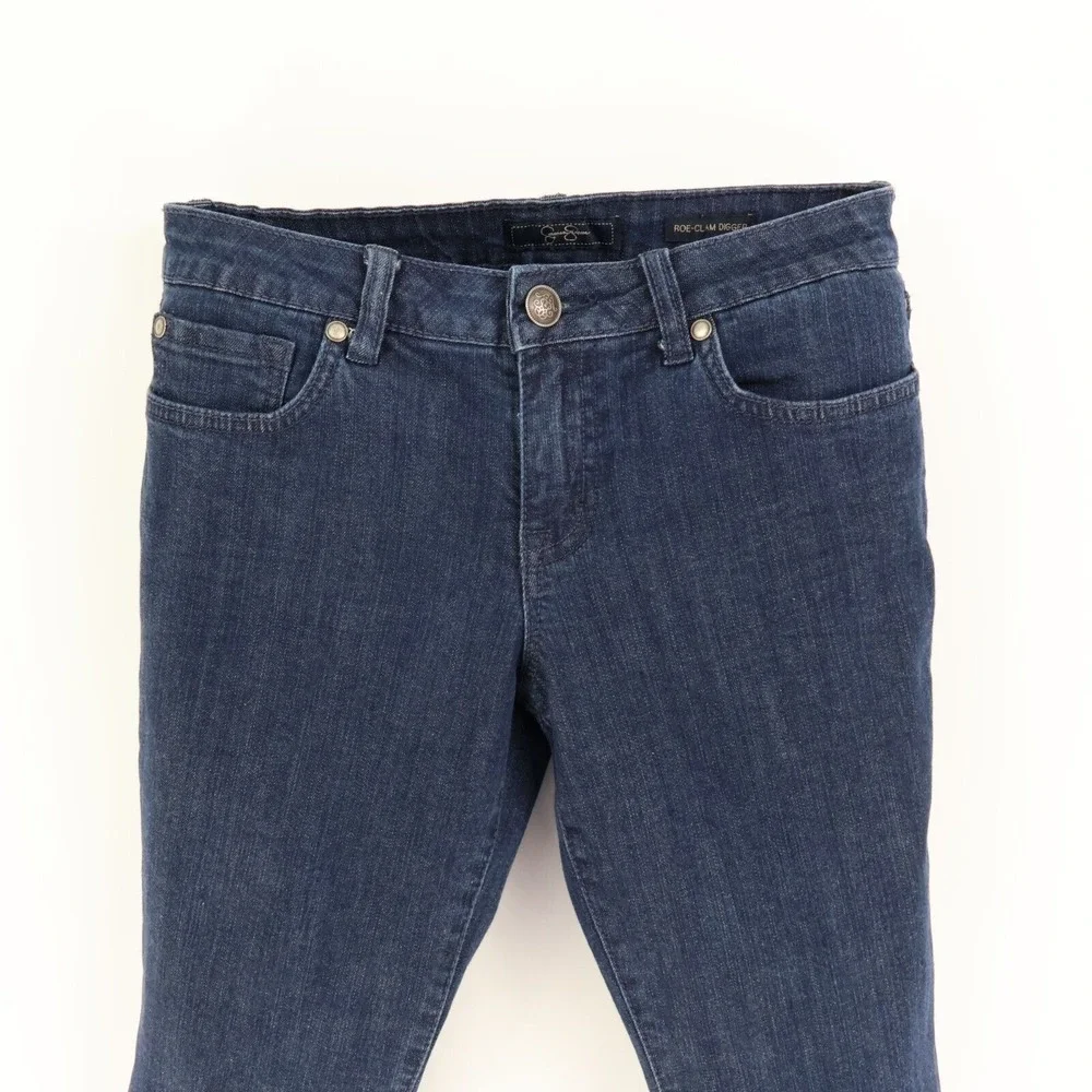 Jessica Simpson Jeans Roe Clam Digger Low Rise Womens Size 28 Blue STRETCH Denim